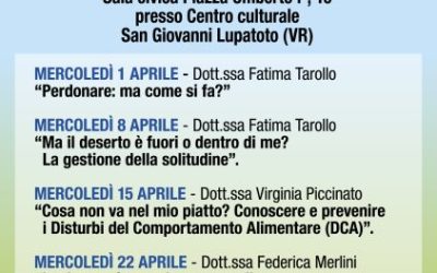 S.Giovanni Lupatoto. 4 incontri per il benessere psicologico