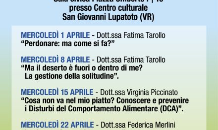 S.Giovanni Lupatoto. 4 incontri per il benessere psicologico
